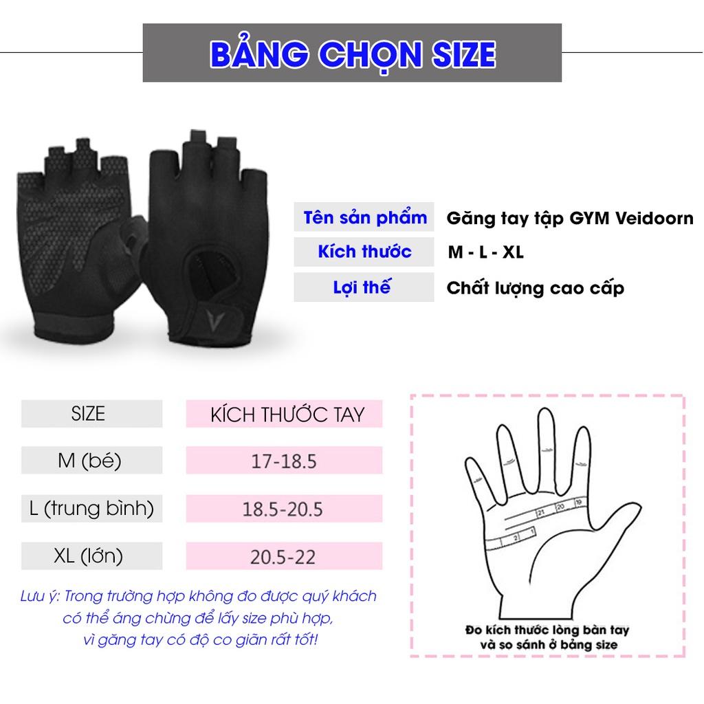 Găng Tay Tập Gym Nam Nữ Veidoorn Bao Tay Thể Thao Thể Hình Bền Đẹp Chính Hãng