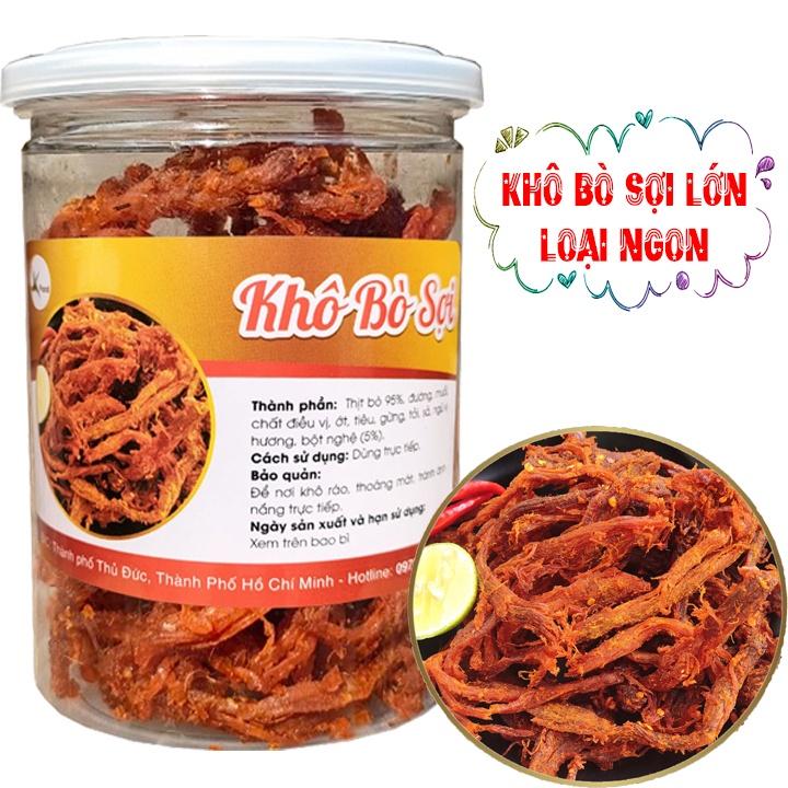 KHÔ BÒ SỢI LỚN THƠM NGON CHUẨN VỊ HIỆU SK FOOD - HŨ 200G