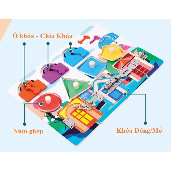 Busy Board Bảng bận rộn cho bé, Đồ chơi Giáo dục Bảng Chìa Khóa Ổ Khóa