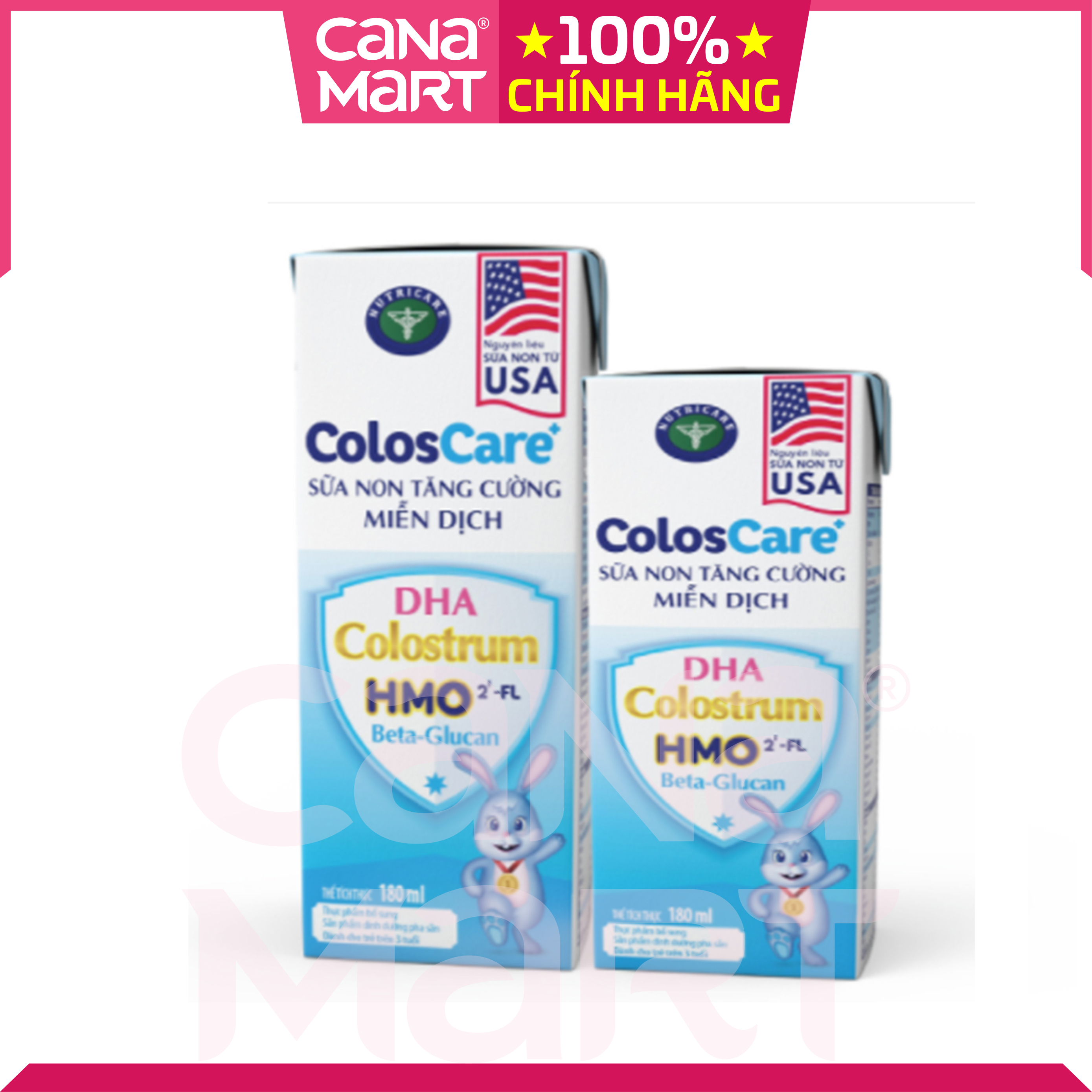 Thùng sữa nước Nutricare ColosCare giúp trẻ tăng cường hệ miễn dịch (180ml)