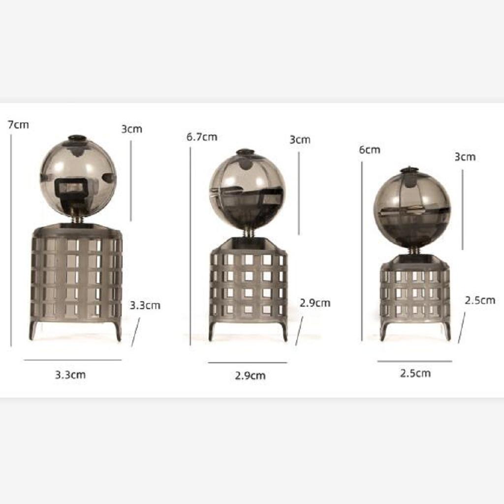 2x Fishing Bait Feeders Adjustable Weight Bait Cage Inline Method Feeder L/M