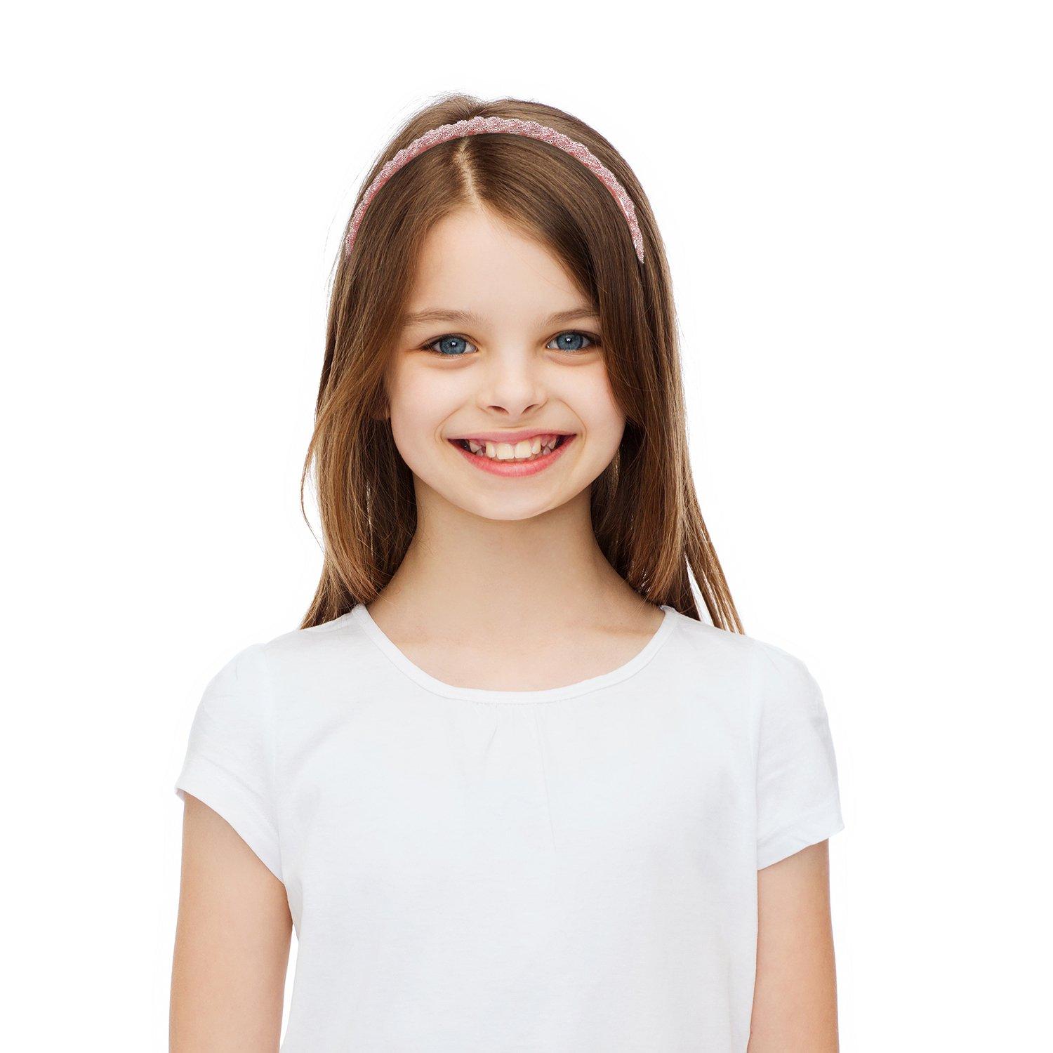 Băng đô đính cườm 6 mảnh, nhiều màu sắc, băng đô thời trang cho các cô gái, trẻ em