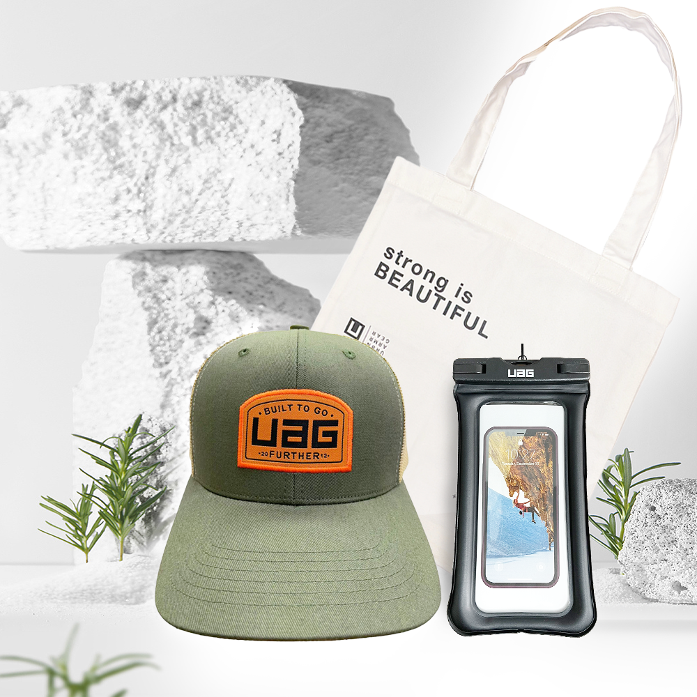 Combo phụ kiện UAG cho điện thoại (Túi chống nước + Túi canvas + Nón) - Hàng Chính Hãng