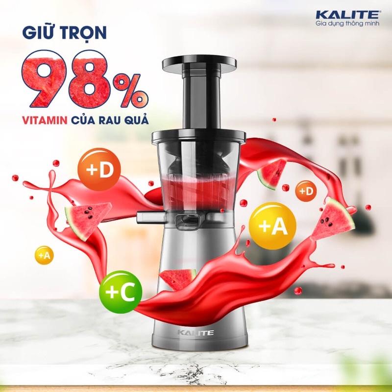 Máy ép chậm mini Kalite KSJ4411 công suất 200W ép trái cây kiệt bã, Hàng chính hãng