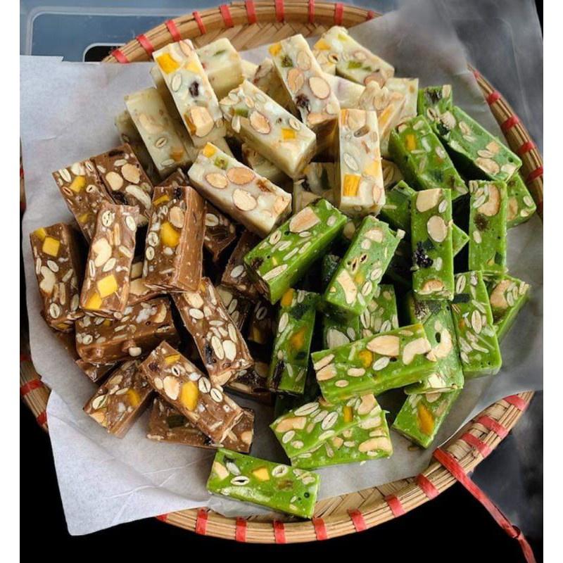 Bánh Nougat - Kẹo Hạnh Phúc Oki Oki Vị Socola Hạnh Nhân, Ngọt Nhẹ Tự Nhiên Mềm Dẻo Thơm Ngon (114g/Hộp)