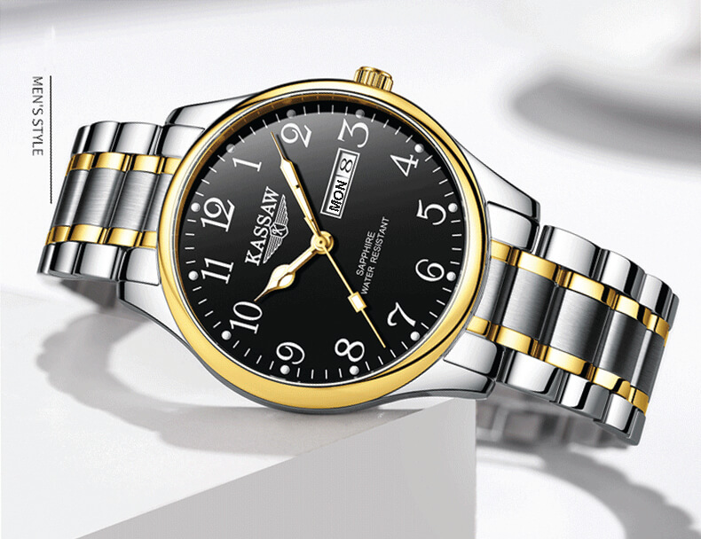 Đồng hồ nam hãng KASSAW K612-2 Kính sapphire ,chống xước,Chống nước 50m ,Bảo hành 24 tháng,dây kim loại ,máy (Quartz),Thiết kế đơn giản và sang trọng