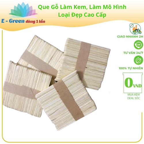 Túi 100gr Que Làm Kem Gỗ, Que Đè Lưỡi, Loại Đẹp, Làm Mô Hình Nhiều Kích Thướt, Giá Rẻ, Tiện Lợi