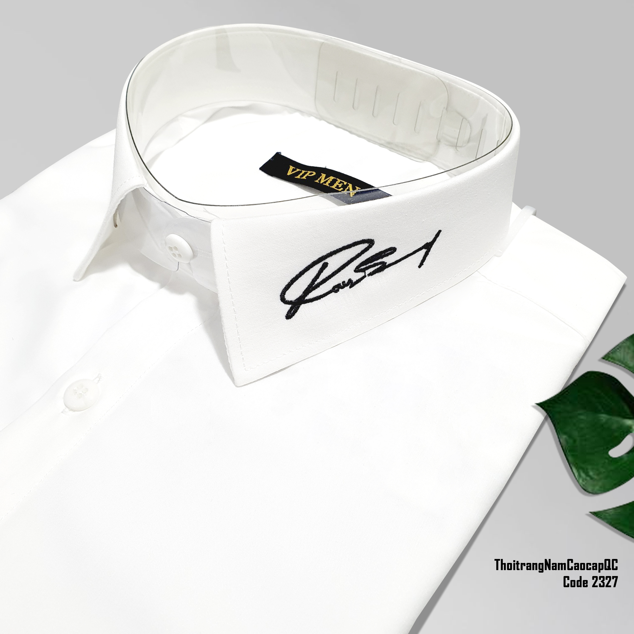 (Hình thật) 2327- Áo sơ mi nam màu trắng Form slimfit - Chất liệu kate lụa nhập khẩu, hàng xưởng Vinh Thiện Phát sản xuất chất lượng cao cấp, sỉ từ 10 cái