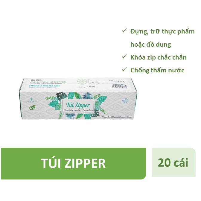 Combo Màng bọc thực phẩm, túi zipper và găng tay Green Eco