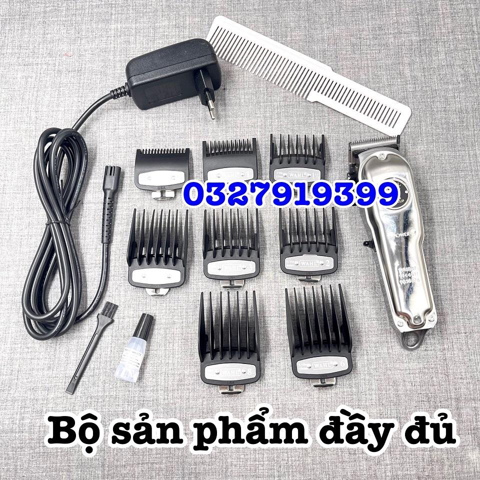 Tông đơ cắt tóc cao cấp WAHLL Metal 1919 - lưỡi kép bộ 8 cữ