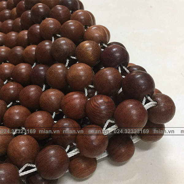 Chiếu Hạt Gỗ Hương Đỏ Hạt 1,2cm