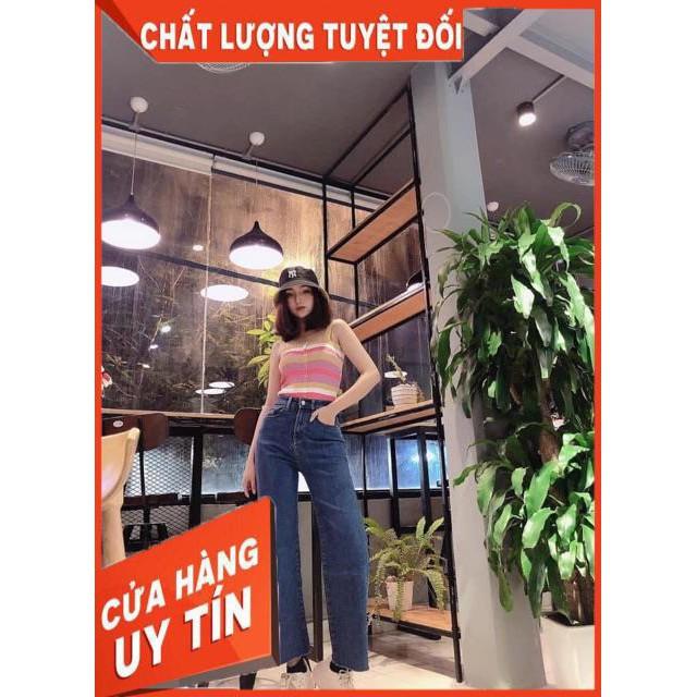 QUẦN JEANS XUÔNG DÀI CO GIÃN LƯNG SIÊU CAO- hình thật chính chủ