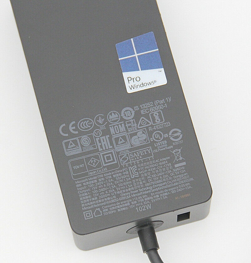 Sạc dành cho Microsoft Surface Book 2 1798 1832 1835 AC Adapter Charger 102W