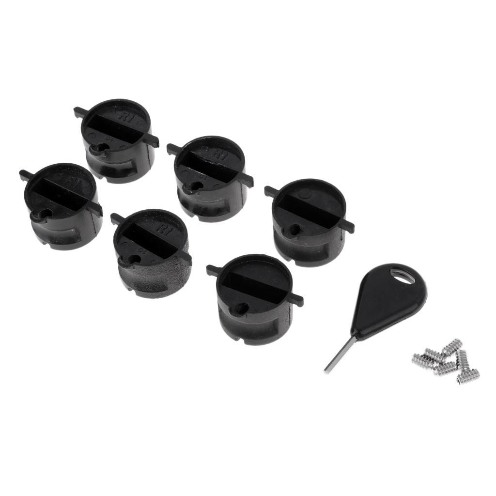 6x Surfboard Fins Compatible G5 Surf Fins Plugs with Screw And Key