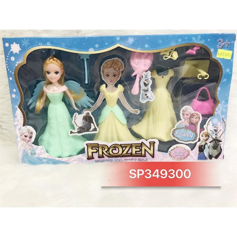 Đồ Chơi Hộp búp bê 1c cánh , 2 áo , lược , 2 túi xách Frozen 2034A1 -  SP349300