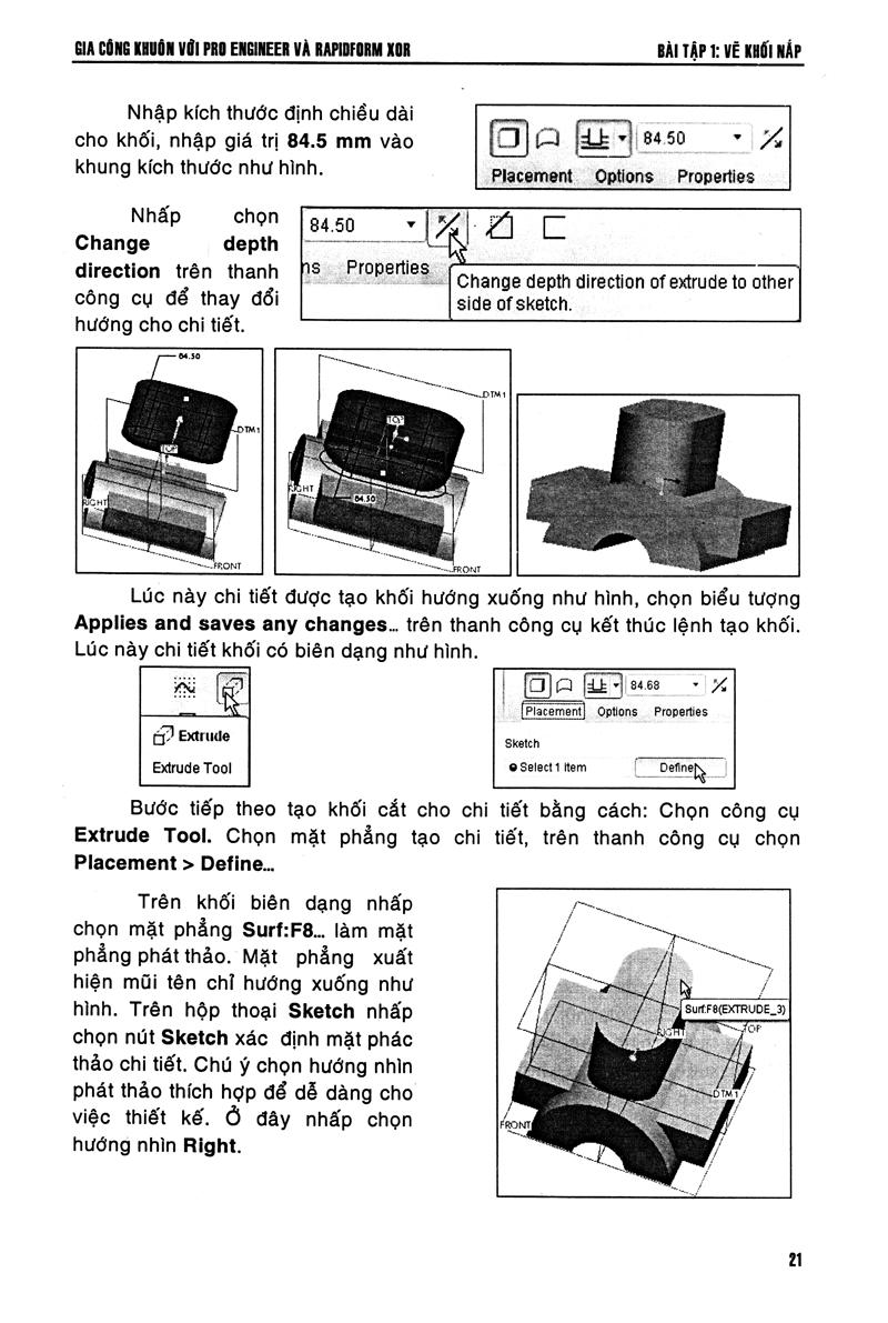 Sách Gia Công Khuôn Với Pro Engineer & Rapidform Xor