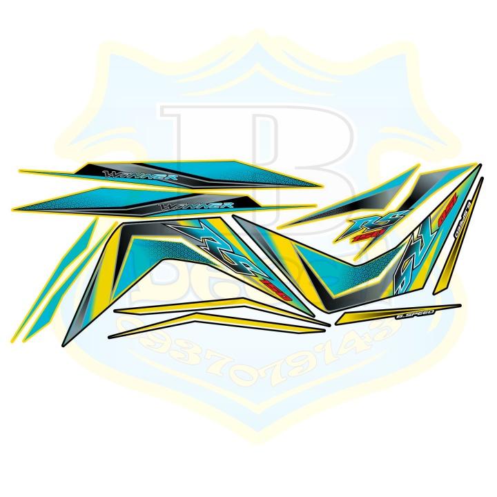 Tem rời xe winner RS vàng đen