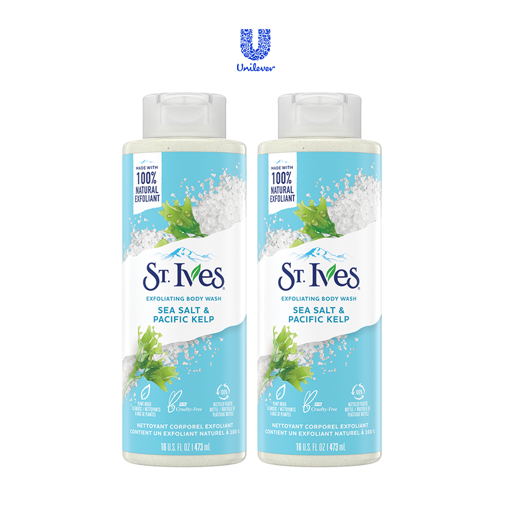 Combo 2 chai Sữa tắm dưỡng da St.Ives Muối biển 473ml