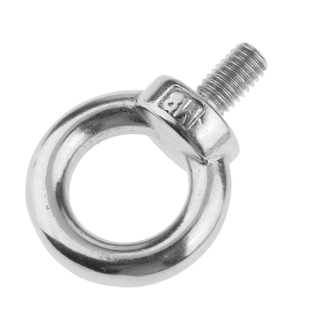 10pcs M8 Marine Boat Stainless Steel   Eye Screw
