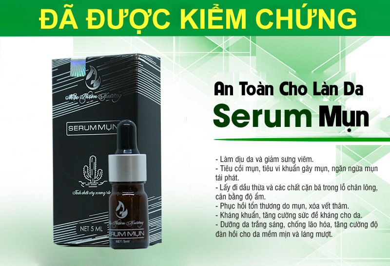 Serum 14 Ngày Hết Mụn Sạch Thâm Không Bong Tróc Không Sưng Đỏ - Mộc Thiên Hương