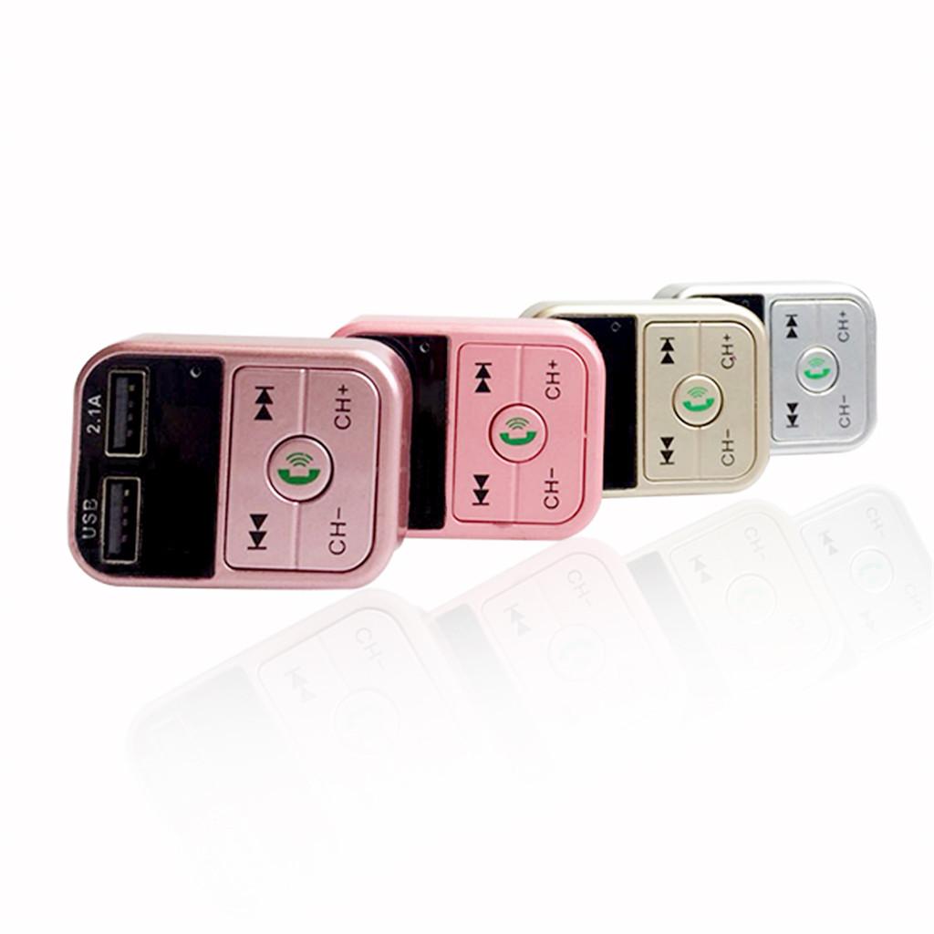 Wireless Bluetooth FM Receiver Dual USB Car Charger Cigarette Socket