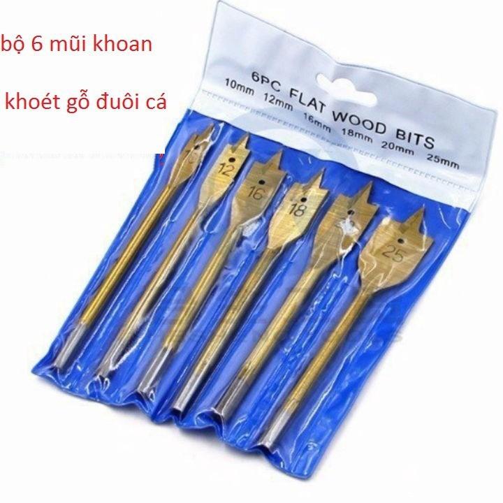 Bộ 6 mũi khoan khoét gỗ cao cấp