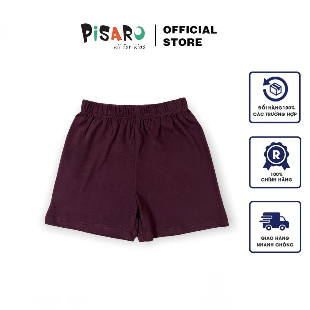 Quần đùi Pisaro Kids chất liệu cotton Hàn cho bé trai bé gái, quần short cho bé mặc hè