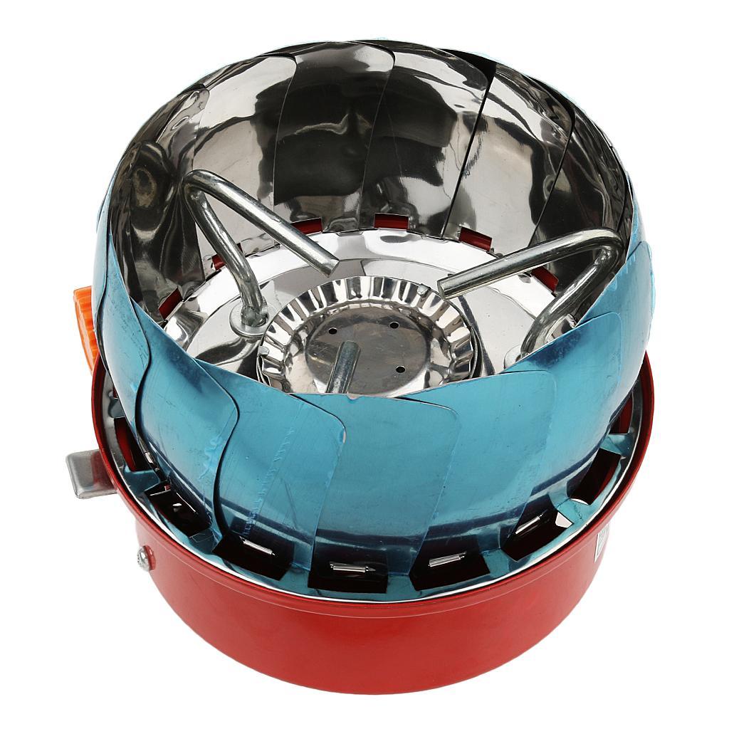 Portable Outdoor Stoves Camping Hiking Cooking Picnic BBQ Gas Burner Stove Stainless Steel Windproof
