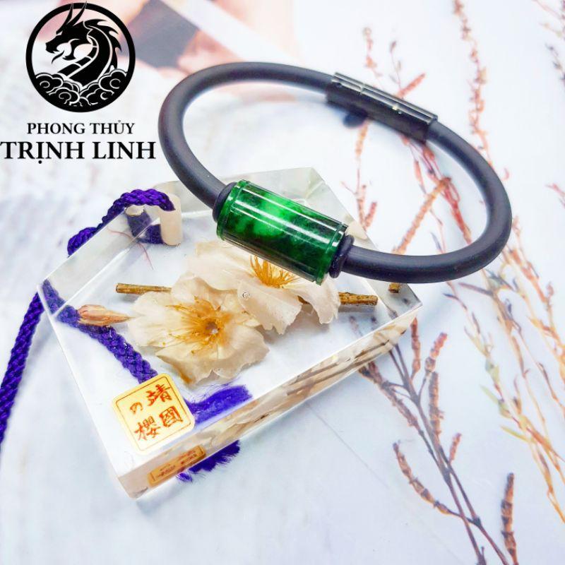 VÒNG TAY LU THỐNG XANH LÁ DÂY CAO CAU CAO CẤP