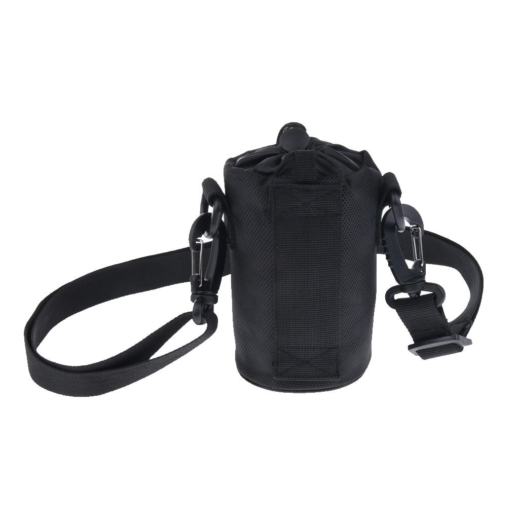 Oxford Sports Water Bottle Sleeve Holder Bag Shoulder Strap Pouch