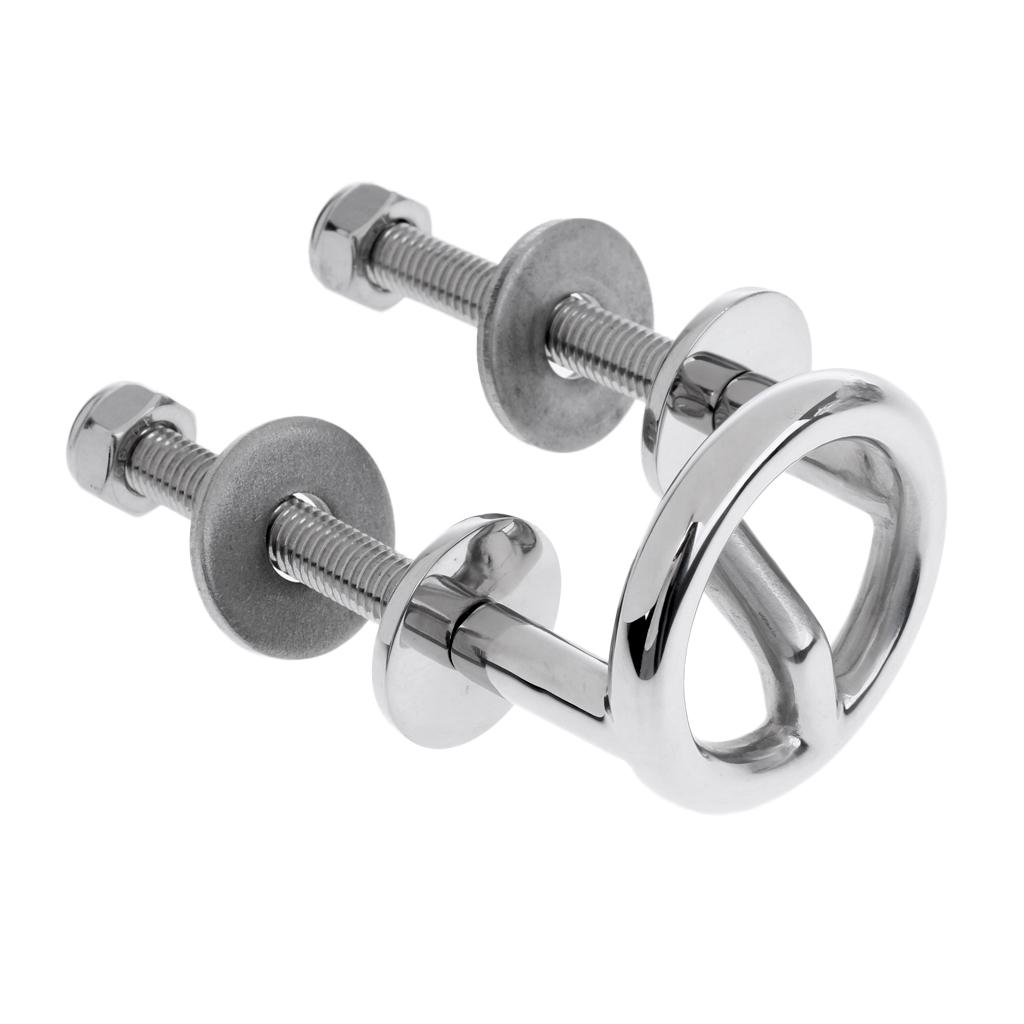 Stainless Steel Water Ski Tow Rope Hook Bracket Boat Transom Mount Hardware