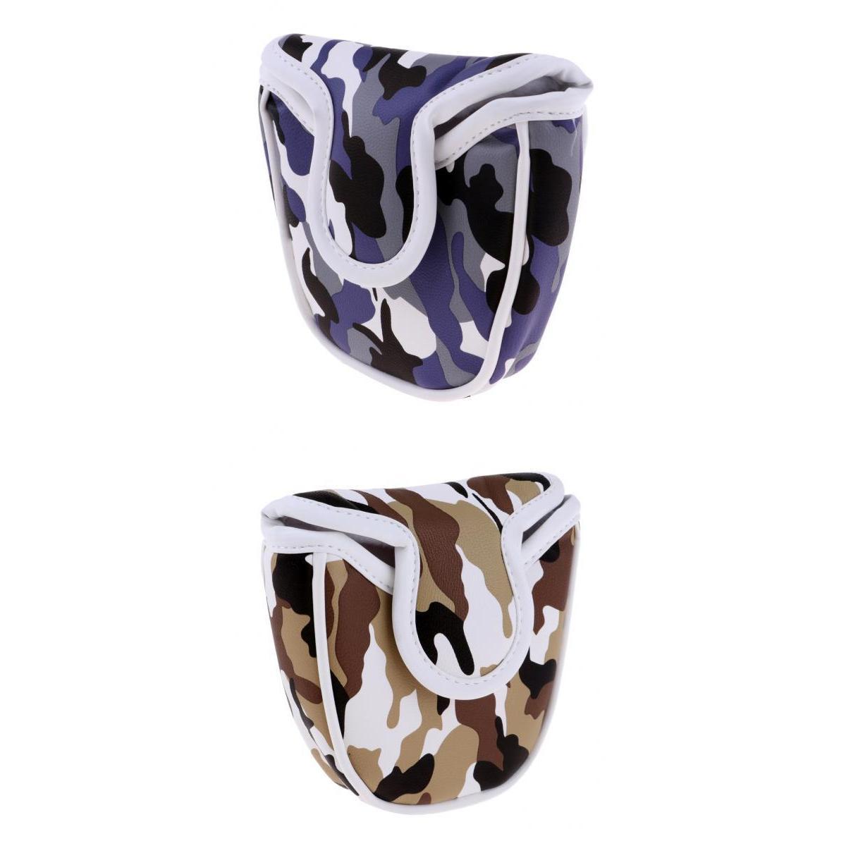 2Pcs Replacement Golf Mallet Putter Head Cover Headcover With  Closure