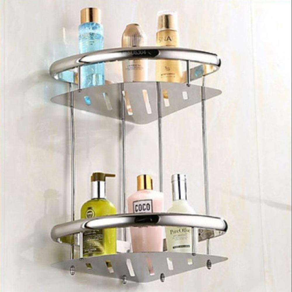 Kệ Góc Nhà Tắm 2 Tầng Inox 304 Cao Cấp Sáng Bóng Tiện Dụng - Kệ Góc Nhà Tắm 2 Tầng Inox 304 Cao Cấp Sáng Bóng Tiện Dụng - Hàng Loại 1