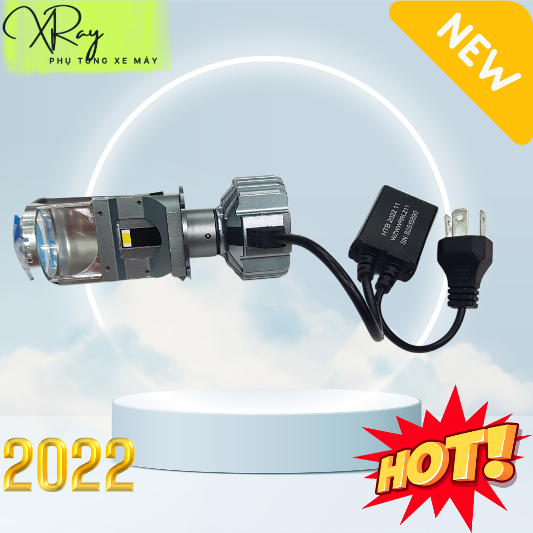 Đèn Pha LED Bi cầu mini T40- 60W chân H4 6000K lắp pha xe máy( giá 1 bóng)  Mẫu Mới nhất 2023.