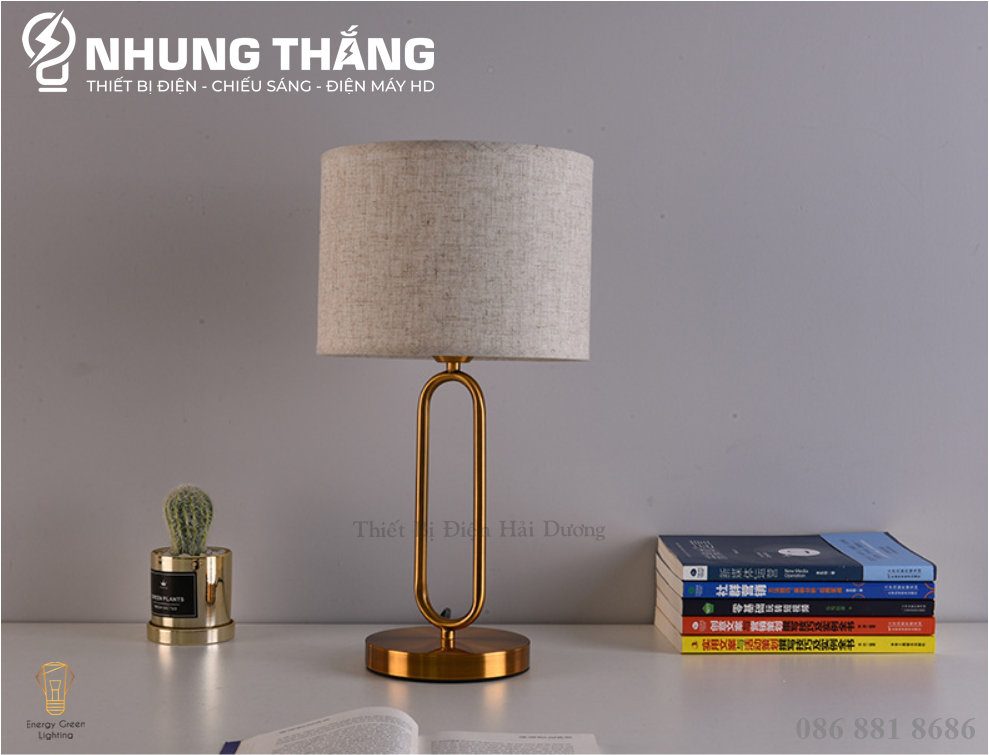 Đèn Ngủ Để Bàn S3067 - Khung Kim Loại Hình Chữ U - Kiểu Dáng Sang Trọng - Tặng Kèm Bóng Led