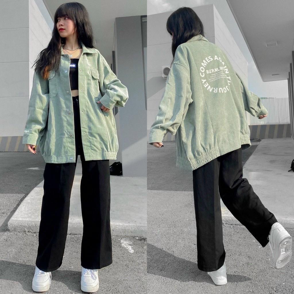 Áo khoác BOMBER nam nữ Unisex Nhung gân CAO CẤP CAO78