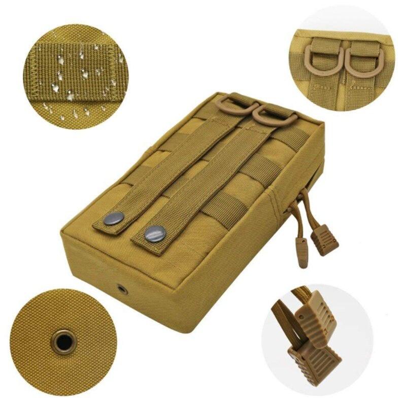 600D Oxford Cloth Tactical Bag Outdoor Tactical Waist Bag Molle EDC Tactical Pouch Purses Mobile Phone Pouch Hunting Bag Gear