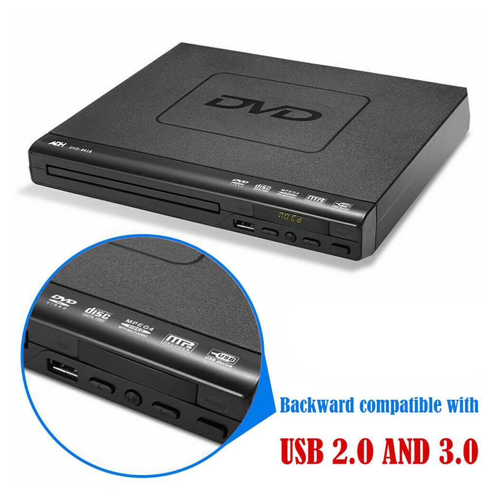 DVD Player ADH CD VCD Music Disc Upscaling USB Remote 1" Screen
