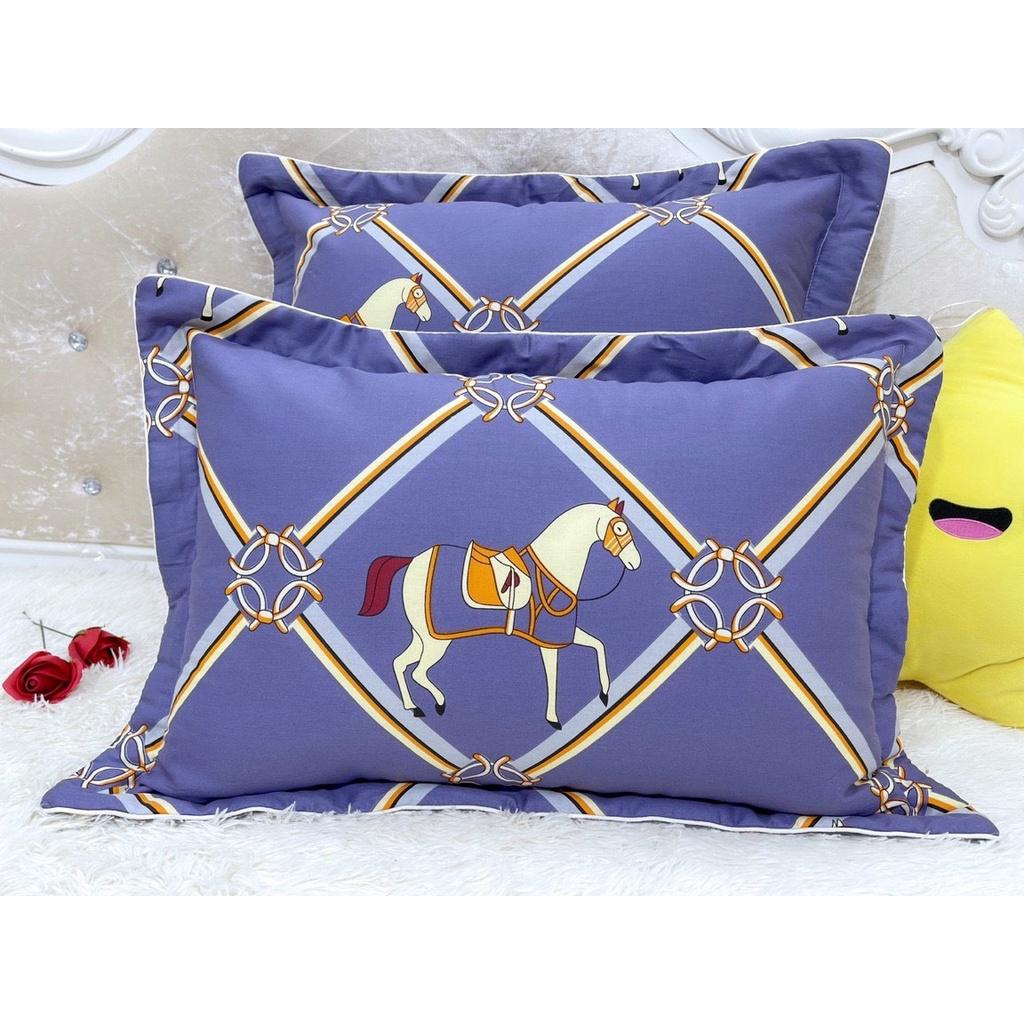 Vỏ Gối Nằm 100% Cotton Hàn Loại Đẹp Lót Bông Kích Thước 45x65cm
