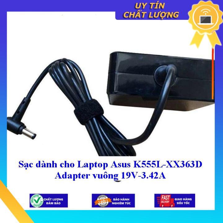 Sạc dùng cho Laptop Asus K555L-XX363D Adapter vuông 19V-3.42A - Hàng Nhập Khẩu New Seal