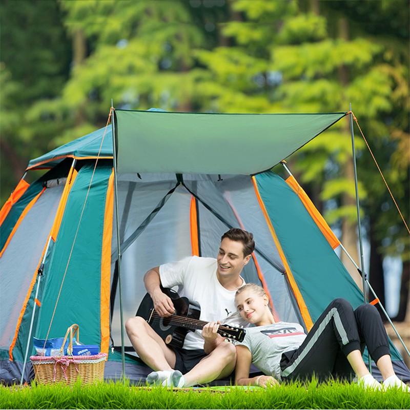 Lều Cắm Trại Du Lịch Dã Ngoại, Lều Phượt Tự Bung 4 đến 6 người Chống Thấm Nước Chống Muỗi Gấp Gọn Tiện Lợi