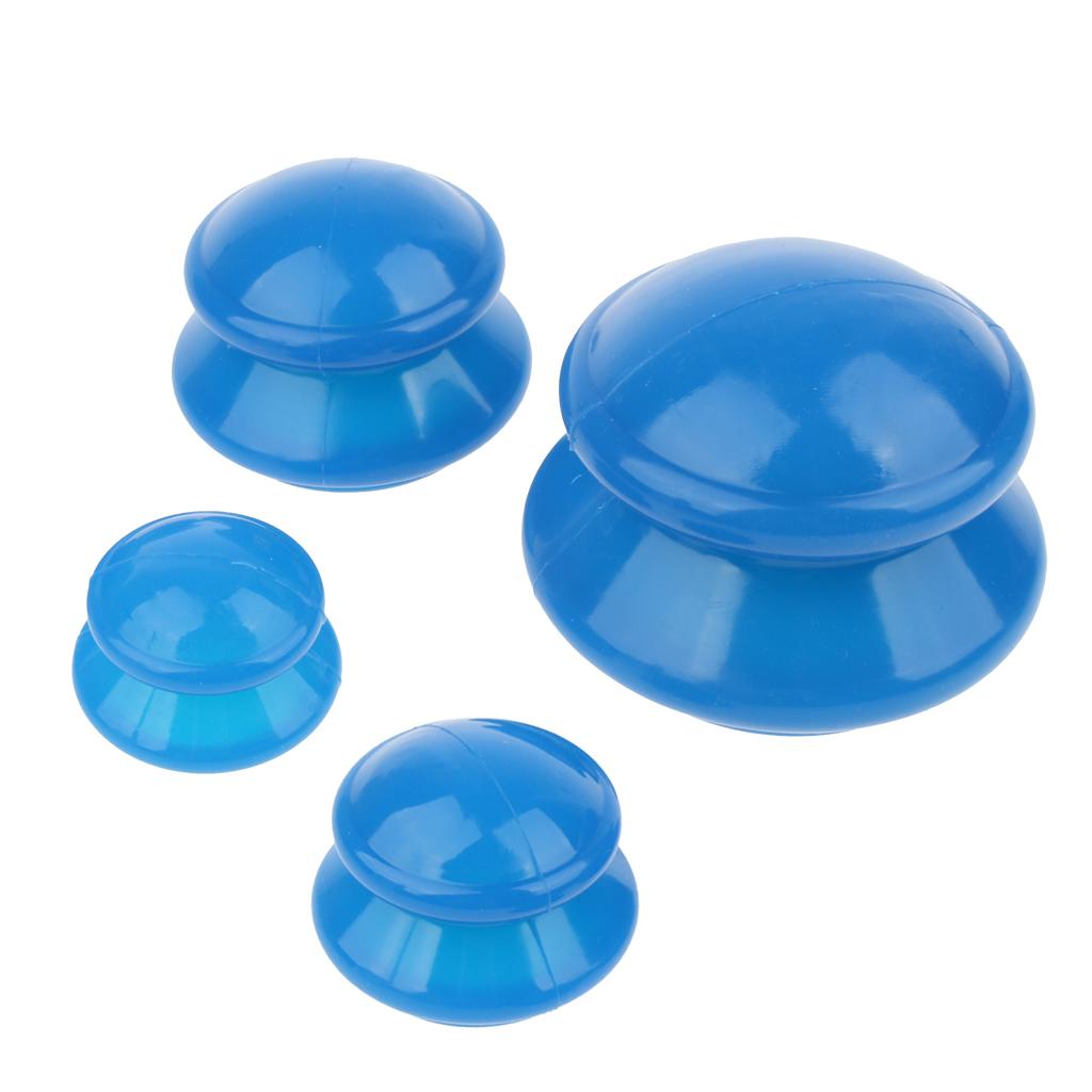 4 Pcs Pure Silicone Portable Cupping Massage Cups for Muscle Joint