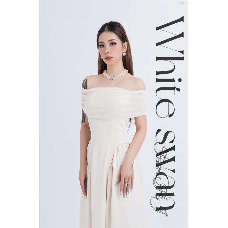 Đầm trễ vai hàn quốc -D28