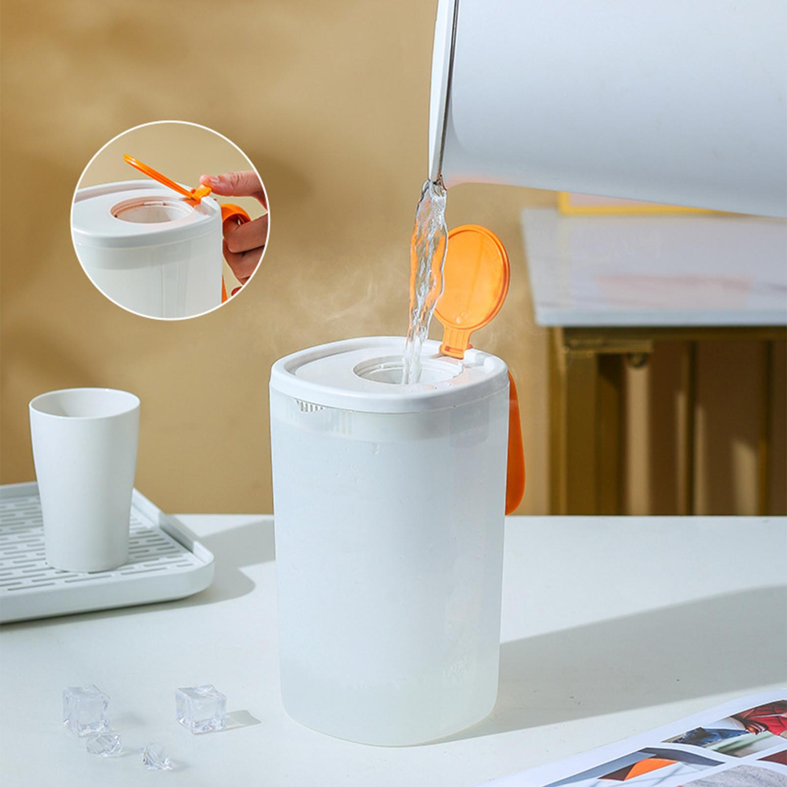 Fridge Pitcher, Water Fridge Pitcher with Lid, Lemonade, Iced Tea, Milk, Cocktails, Beverages Juice Jug, with Tea Filter, 2200ml. Extra Large