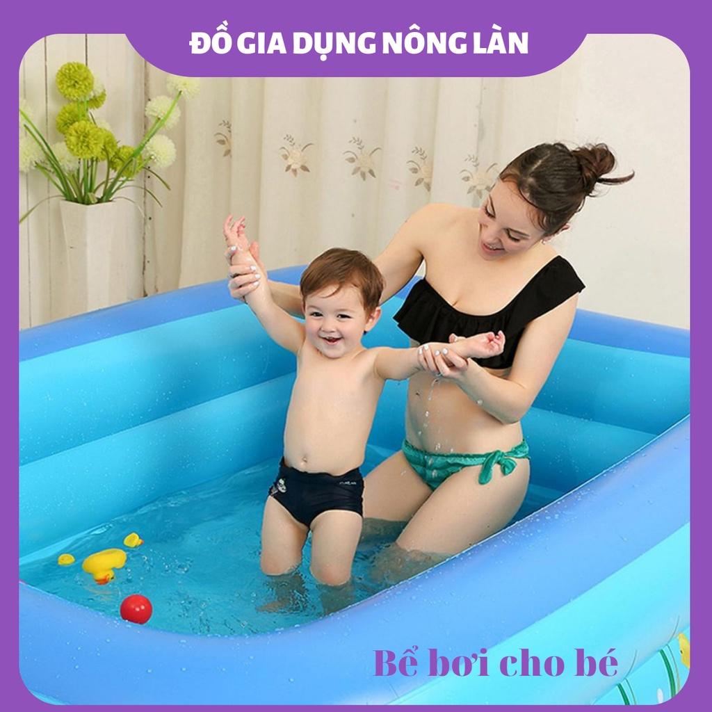 Bể Bơi Thành Cao Cho Bé 3 Tầng, Phao Bơi Trẻ Em, Phao Bơm Hơi Tại Nhà, Chống Trượt Bền Bỉ, An Toàn Cho Bé