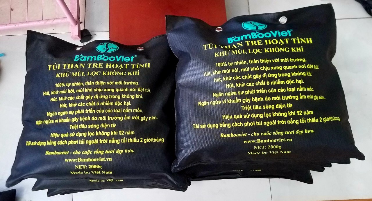 THAN TRE HOẠT TÍNH KHỬ MÙI, LỌC KHÔNG KHÍ (TÚI 2 KG)