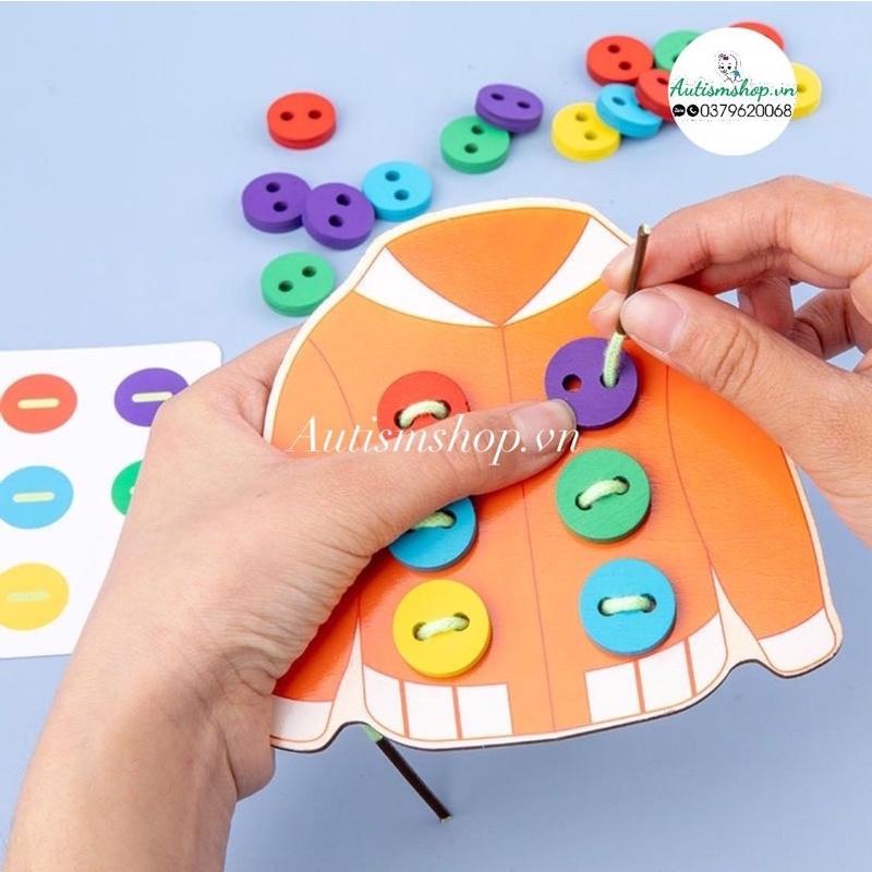 Đồ kỹ năng luồn dây may cúc áoAutismshop.vn