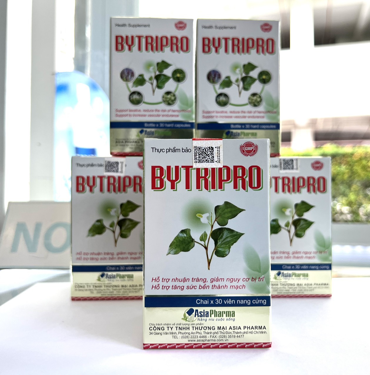 Viên uống tiêu trĩ, giảm táo bón nhuận tràng Bytripro Asia Pharma hỗ trợ cho người bị trĩ - Hộp 30 viên