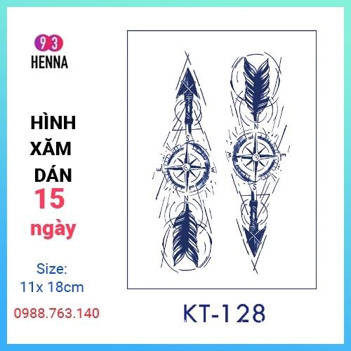 Hình Xăm Dán Tạm Thời Thảo Dược 15 Ngày mã KT128