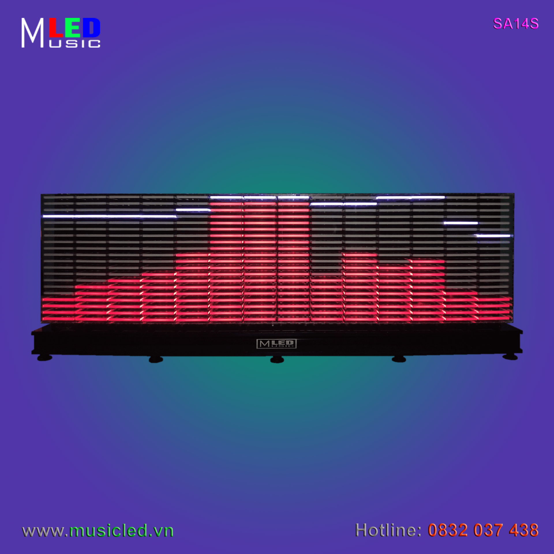 Dàn đèn Music LED nháy theo tần số nhạc 14 cột để bàn